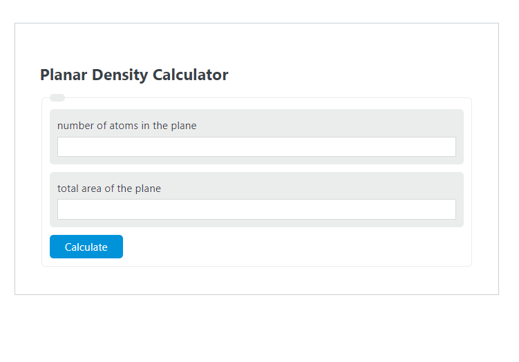 planar density calculator