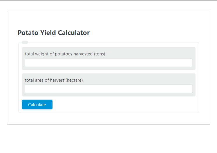 potato yield calculator