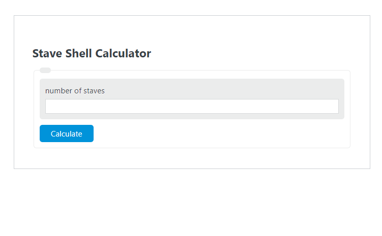 stave shell calculator