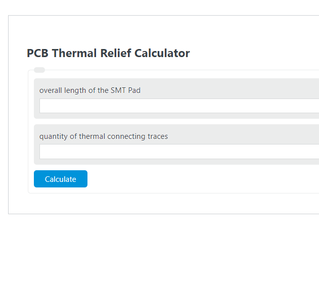 pcb thermal relief calculator