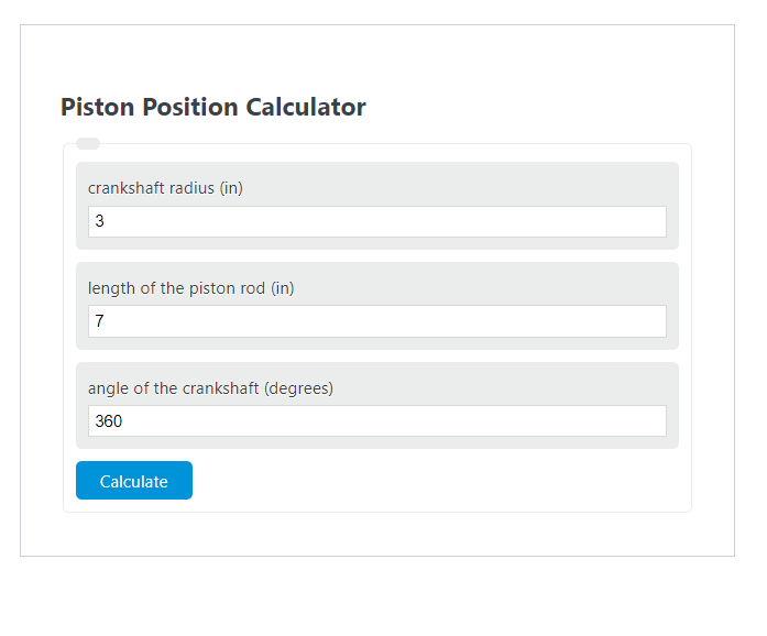 piston position calculator