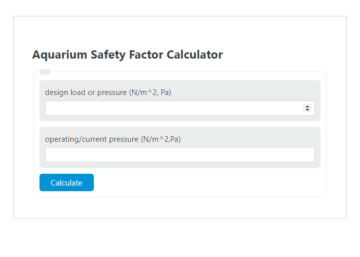 aquarium safety factor calculator