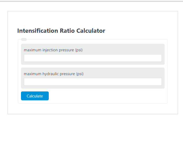 intensification ratio calculator