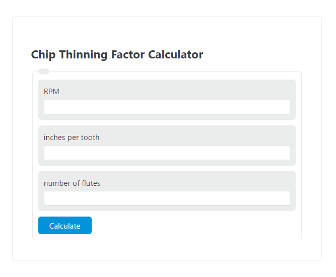 chip thinning factor calculator