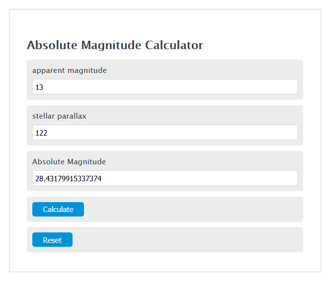 absolute magnitude calculator