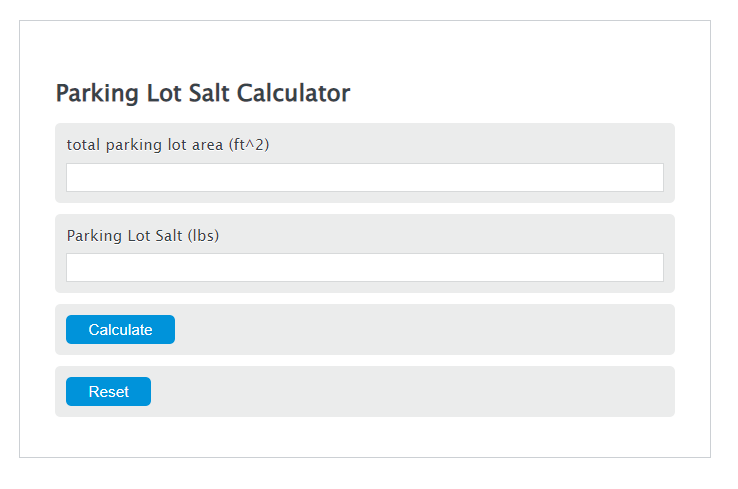 parking lot salt calculator