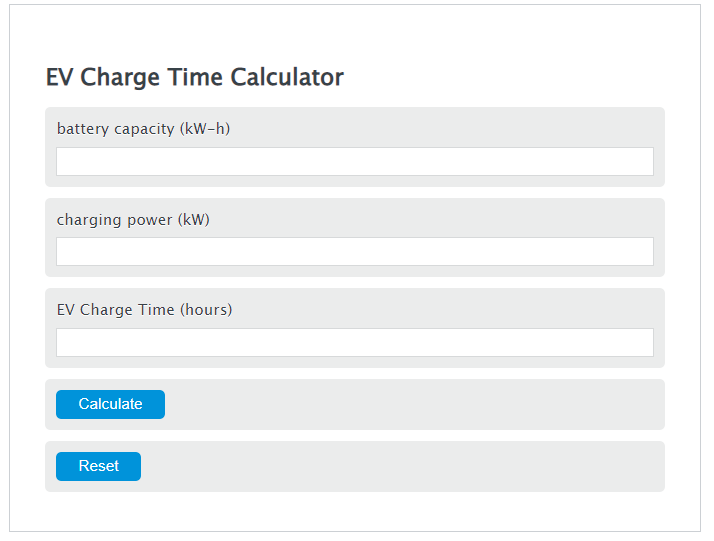 ev charge time calculator