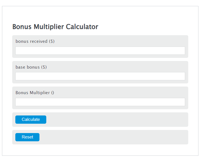 bonus multiplier calculator