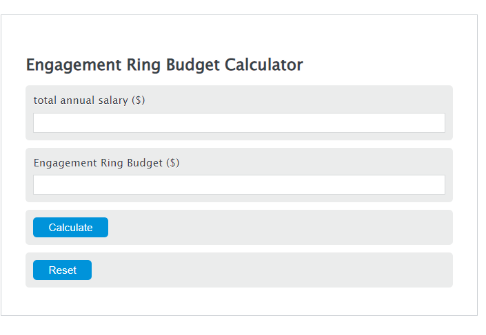engagement ring budget calculator