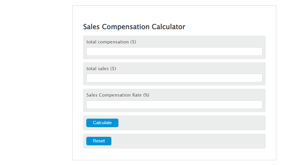 sales compensation calculator