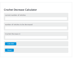 Crochet Decrease Calculator - Calculator Academy