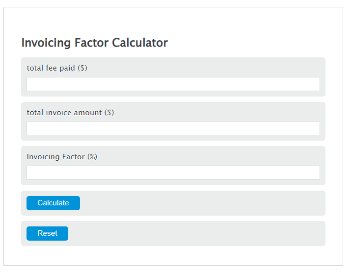 invoicing factor calculator