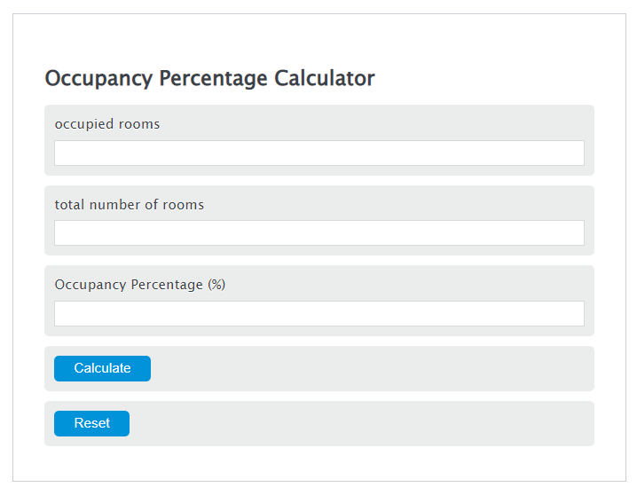 occupancy percentage calculator