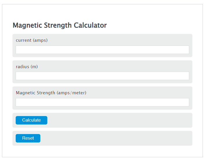 magnetic strength calculator