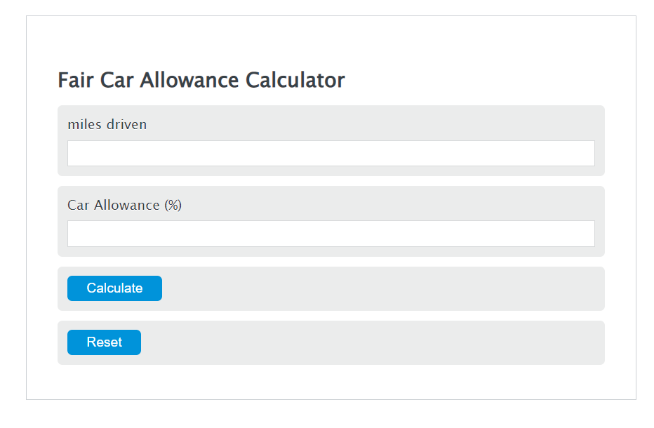 car allowance calculator