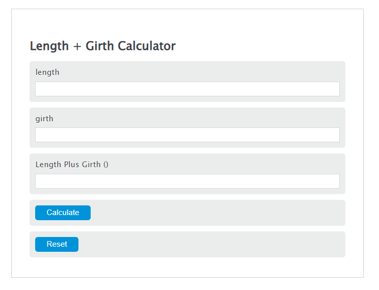 length plus girth calculator
