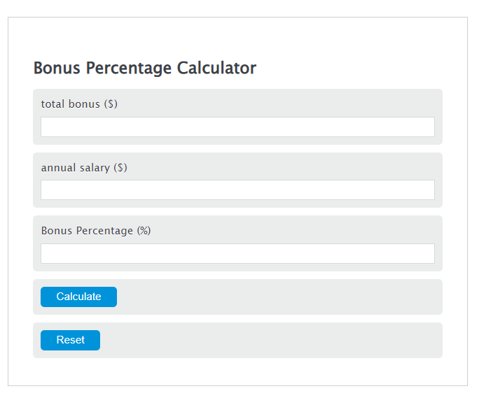 bonus percentage calculator