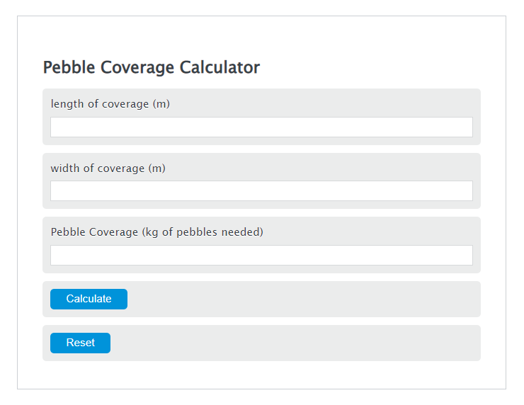 pebble coverage calculator