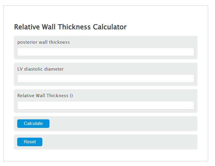 relative wall thickness calculator