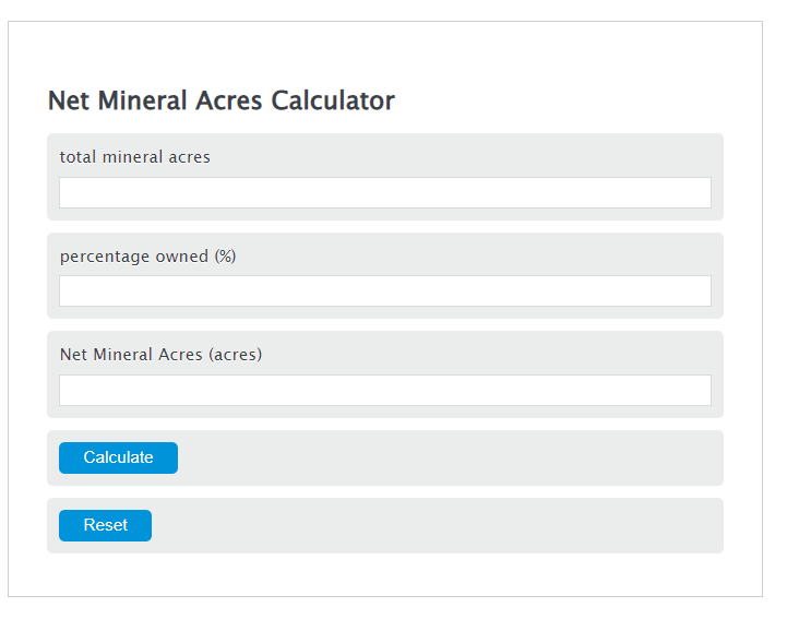 net mineral acres calculator