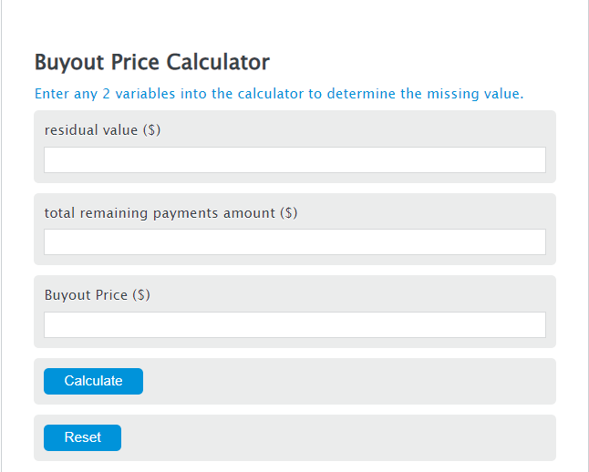 buyout price calculator