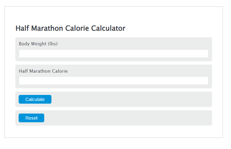 half marathon calorie calculator
