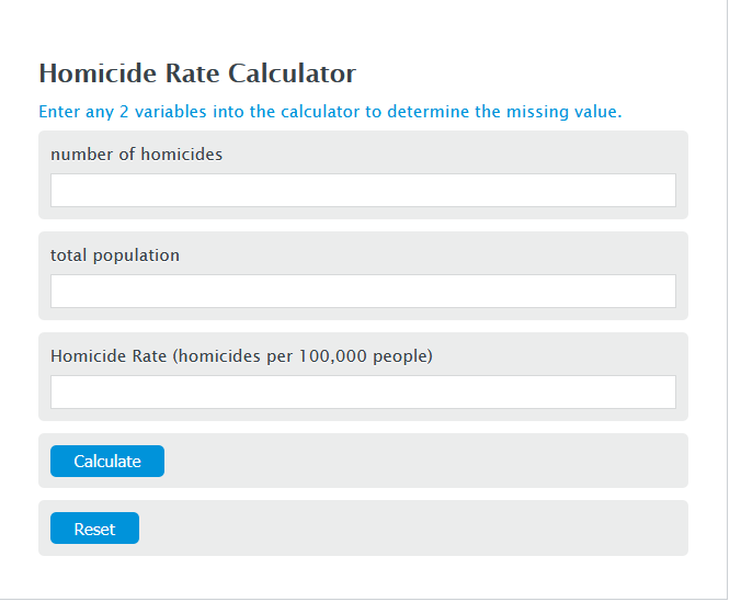 homicide rate calculator