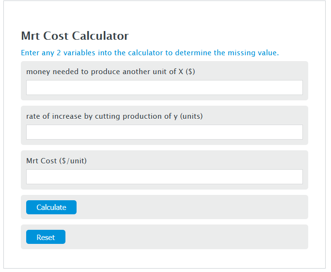 mrt cost calculator