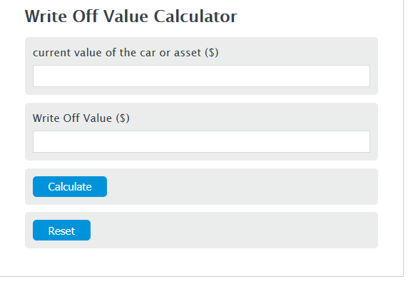 write off value calculator