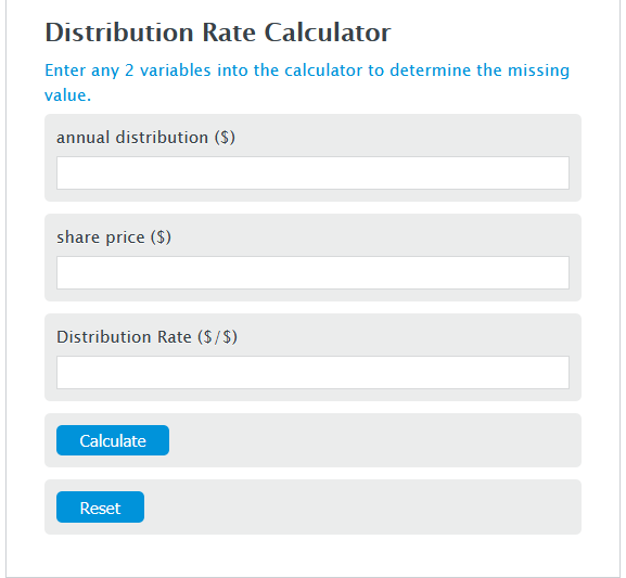 distribution rate calculator