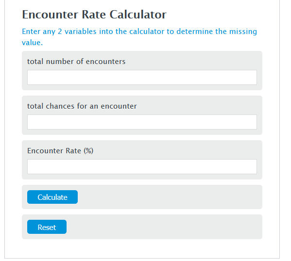 encounter rate calculator
