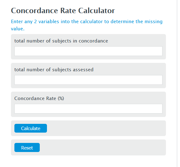 concordance rate calculator