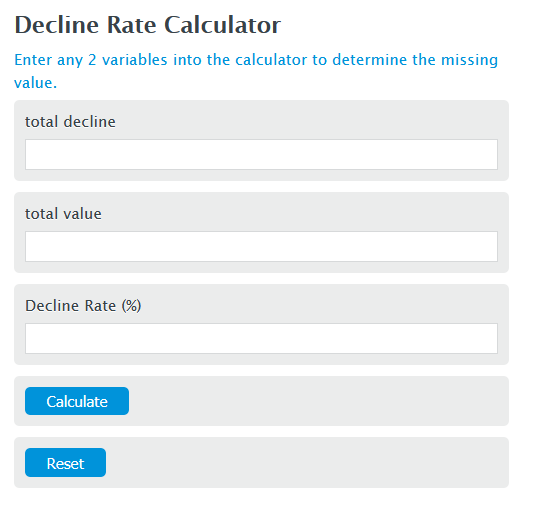 decline rate calculator