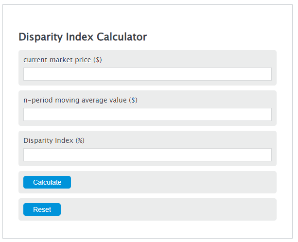 disparity index calculator