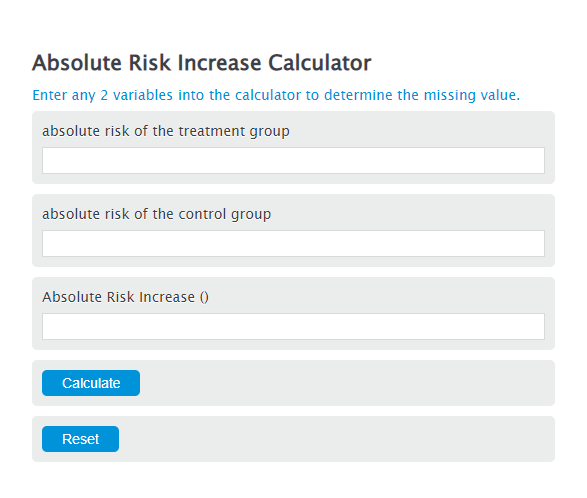 absolute risk increase calculator