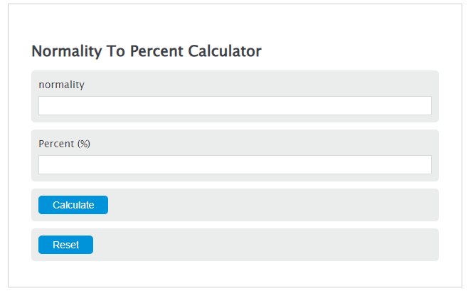 normality to percent calculator