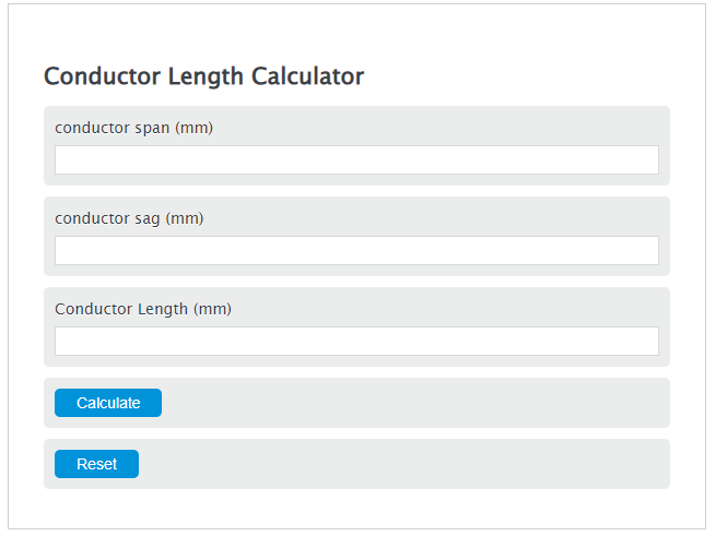 conductor length calculator