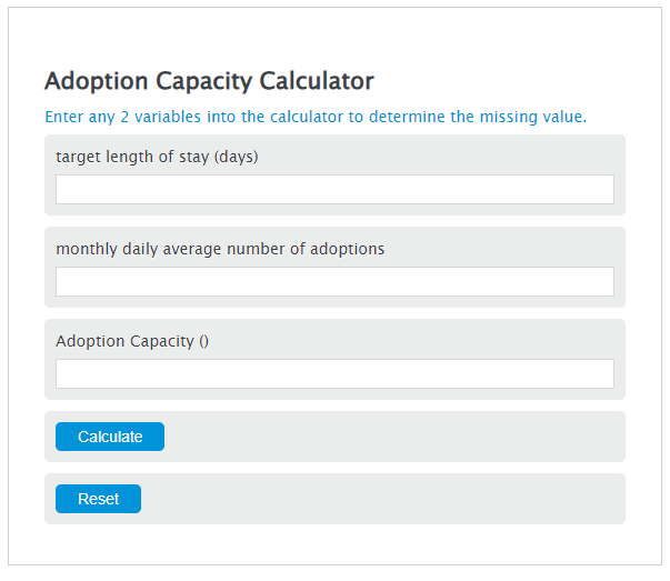 adoption capacity calculator