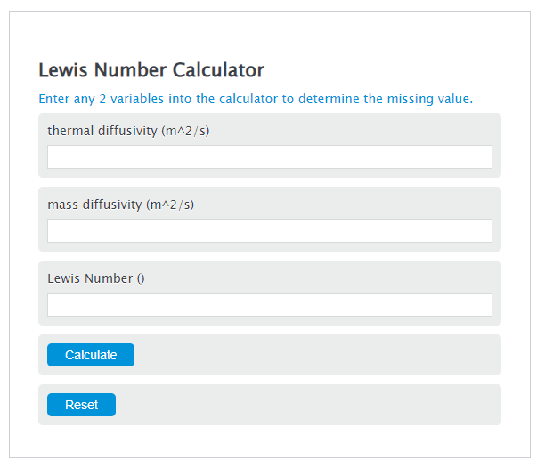lewis number calculator