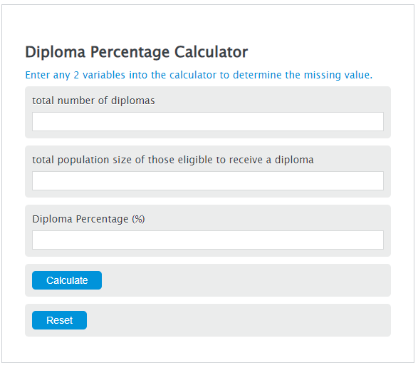 diploma percentage calculator