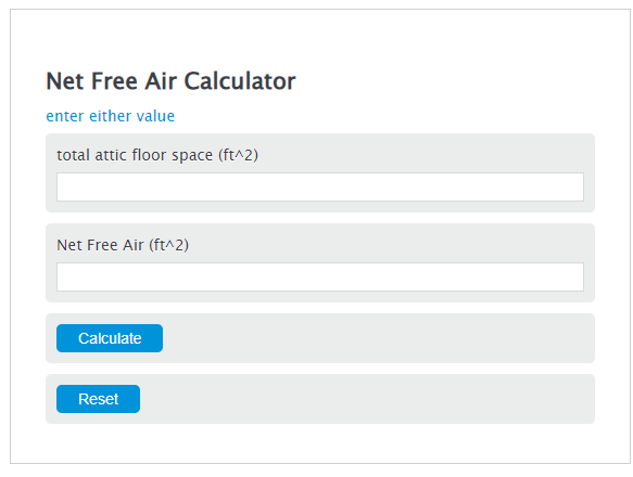 net free air calculator