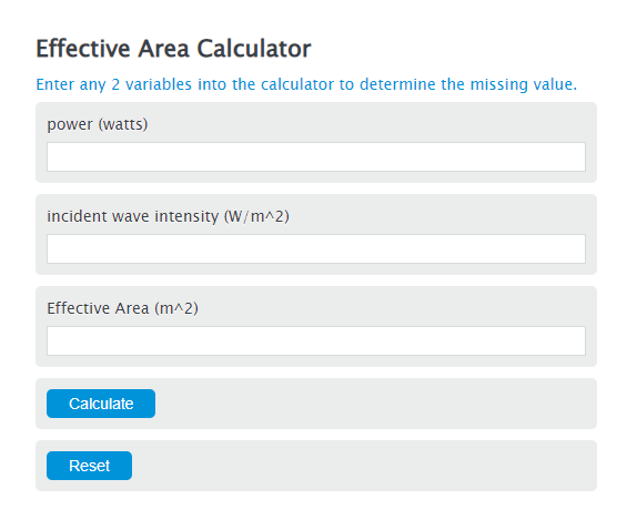 effective area calculator