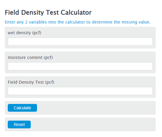 field density calculator