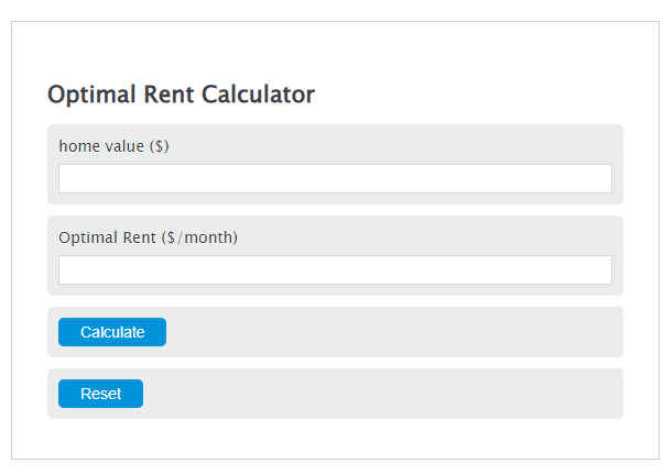 optimal rent calculator