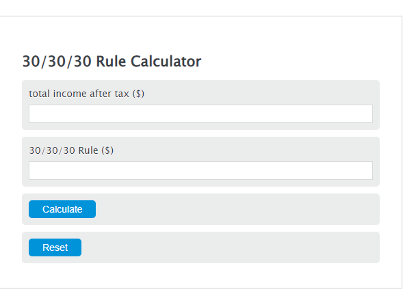 30/30/30 rule calculator