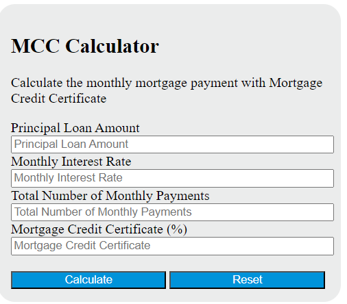 mortgage credit certificate calculator