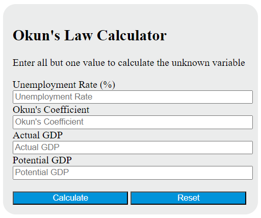 okun's law calculator
