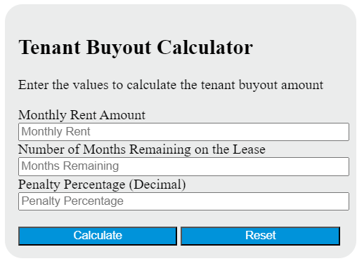 tenant buyout calculator