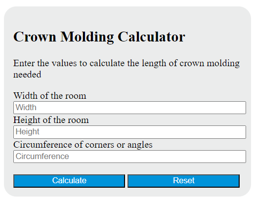 crown molding calculator