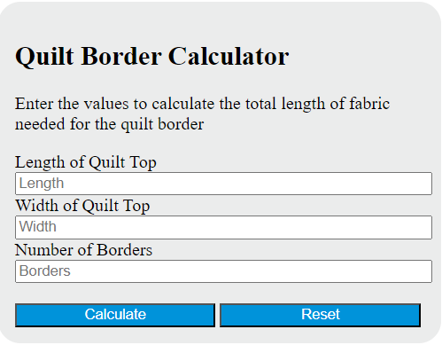 quilt border calculator